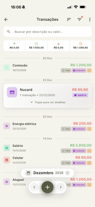 LAPI no iPhone — controle de gastos
